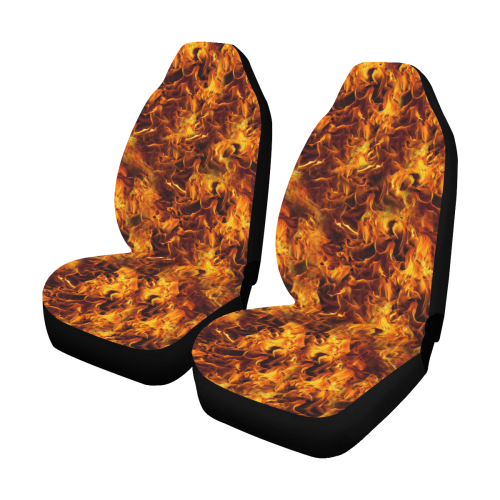 Flaming Fire Pattern Car Seat Covers (Set of 2)