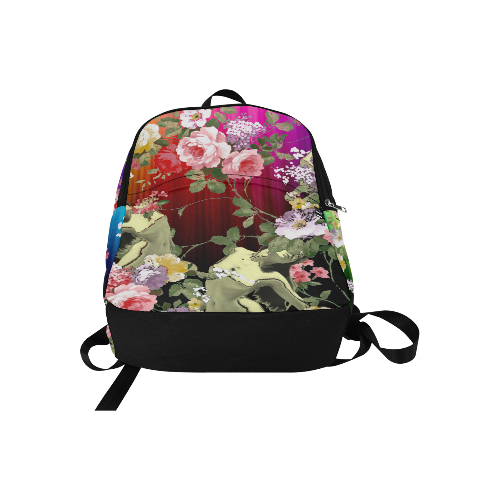 Flora Rainbow Fabric Backpack for Adult (Model 1659)