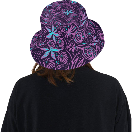 Purple Flower Dream All Over Print Bucket Hat