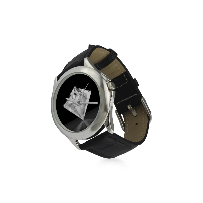 Diamond Women's Classic Leather Strap Watch(Model 203)
