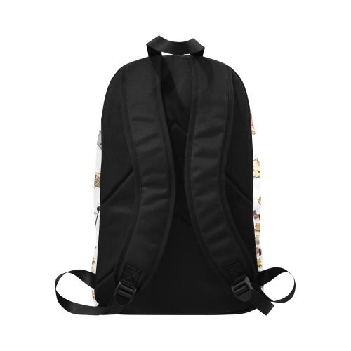 white Fabric Backpack for Adult (Model 1659)
