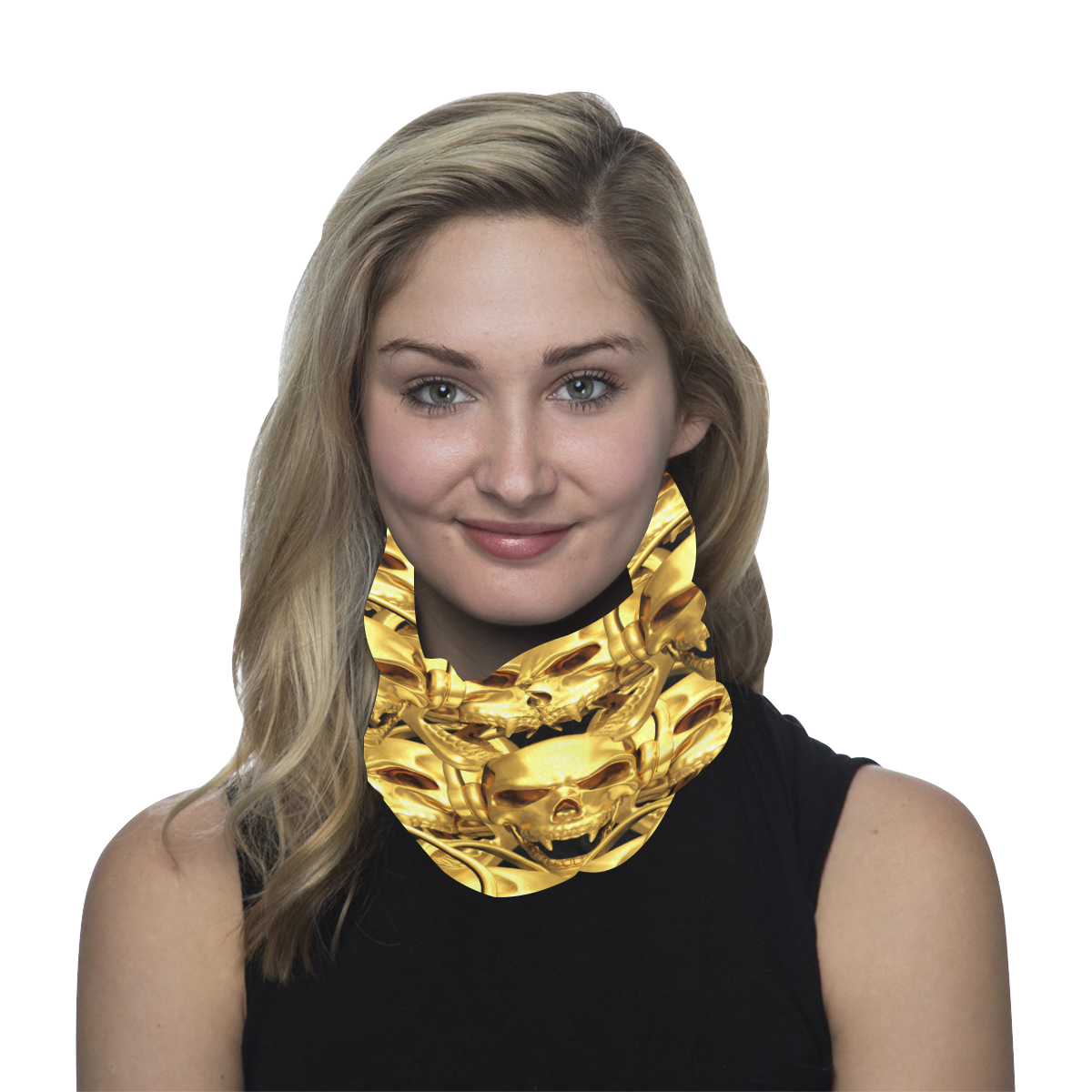 Gold Skull Multifunctional Headwear