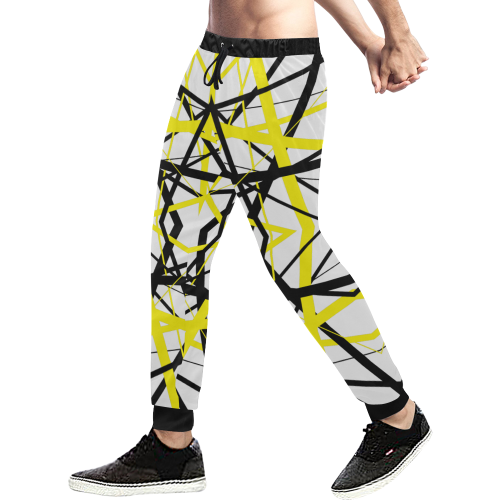 by crossing lines Men's All Over Print Sweatpants (Model L11)