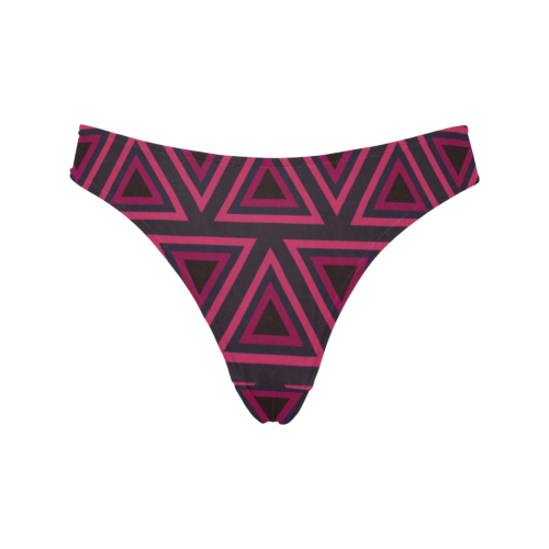 Tribal Ethnic Triangles Women's All Over Print Thongs (Model L30)