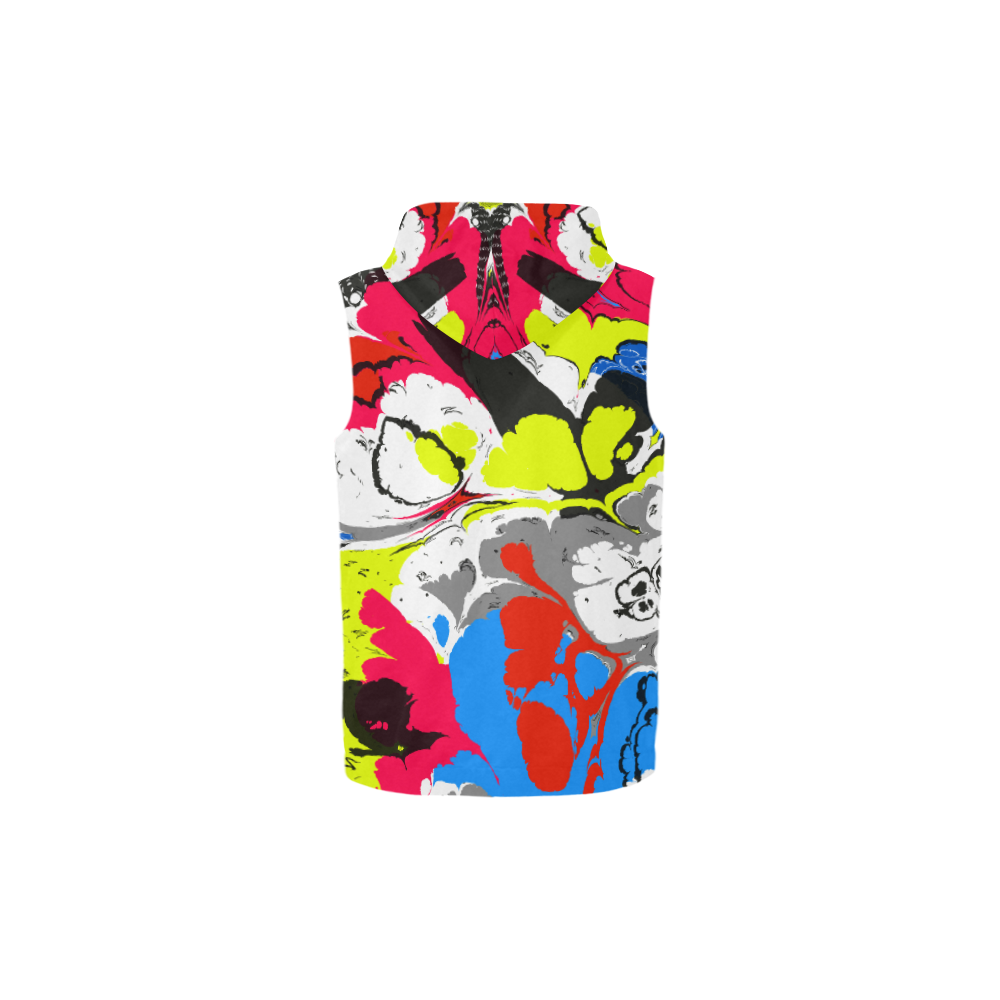 Colorful distorted shapes2 All Over Print Sleeveless Zip Up Hoodie for Kid (Model H16)