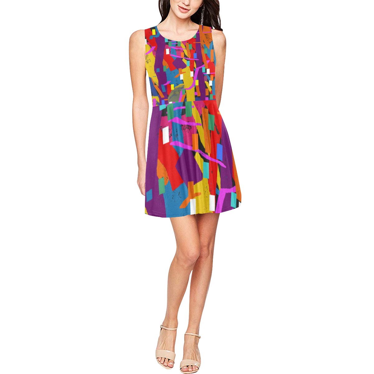 CONFETTI NIGHTS 2 Thea Sleeveless Skater Dress(Model D19)