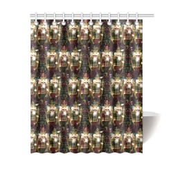 Golden Christmas Nutcrackers Shower Curtain 60"x72"