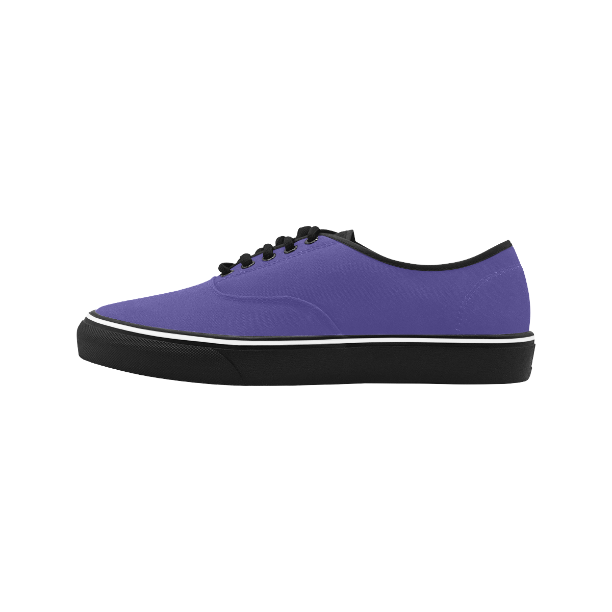 color dark slate blue Classic Men's Canvas Low Top Shoes/Large (Model E001-4)