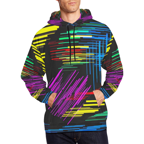 New Pattern factory 2A by JamColors All Over Print Hoodie for Men/Large Size (USA Size) (Model H13)