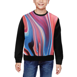 oil_b All Over Print Crewneck Sweatshirt for Kids (Model H29)