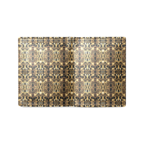 Luxurious gold pattern Men's Leather Wallet (Model 1612)