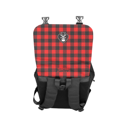 PLAID_RED Casual Shoulders Backpack (Model 1623)