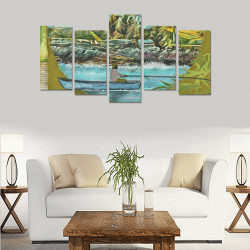 Gone Fishing by Doris Clay-Kersey Canvas Print Sets E (No Frame)
