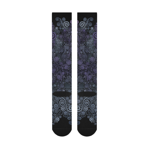 3d Psychedelic Ultra Violet Powder Pastel Over-The-Calf Socks
