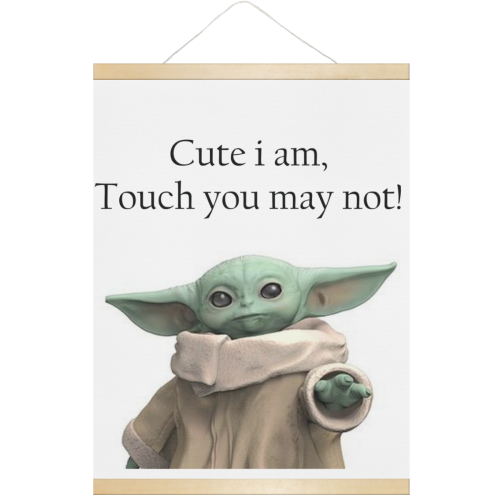 Baby Yoda No Touch Hanging Poster 18"x24"