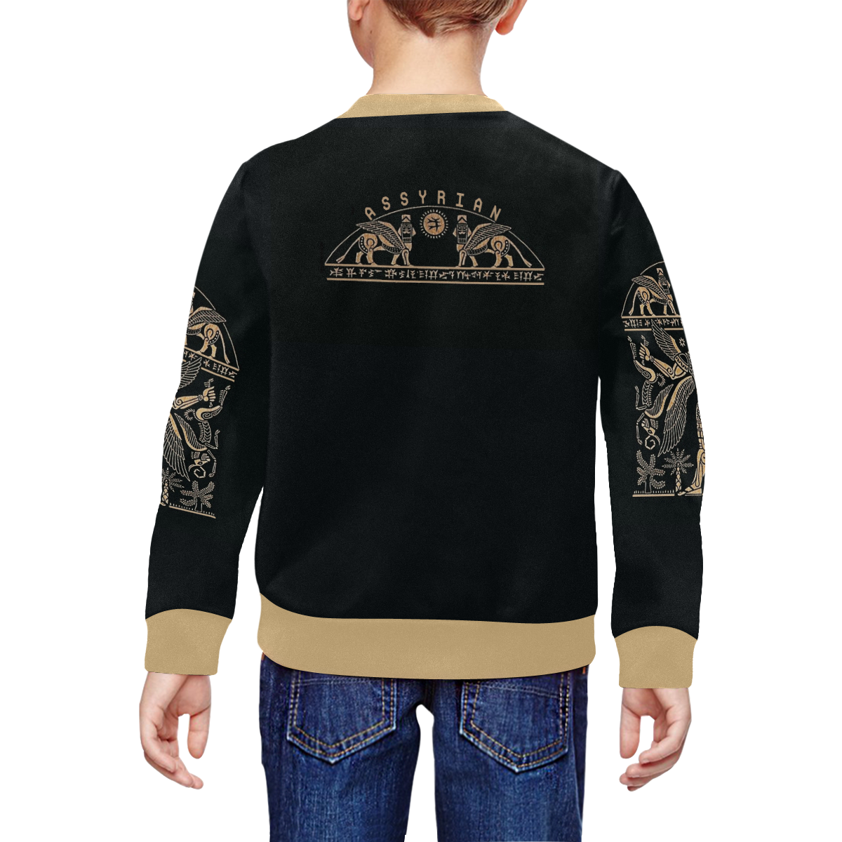 ASSYRIAN All Over Print Crewneck Sweatshirt for Kids (Model H29)