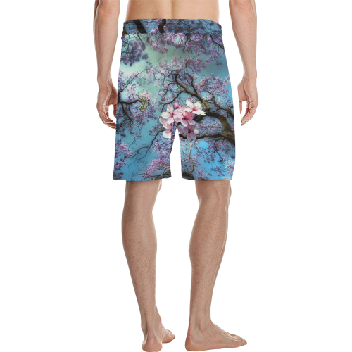 Cherry blossomL Men's All Over Print Casual Shorts (Model L23)