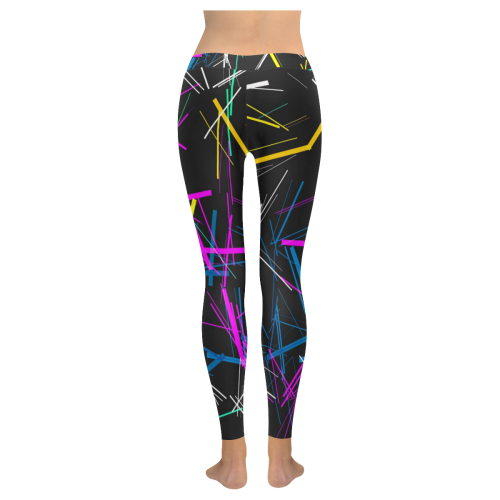 New Pattern factory 1A by JamColors Women's Low Rise Leggings (Invisible Stitch) (Model L05)