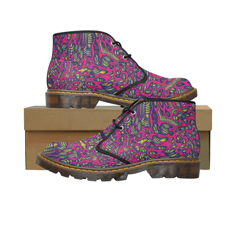 70s chic 1 Women's Canvas Chukka Boots (Model 2402-1)