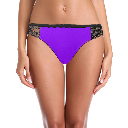 color electric violet Women's Lace Panty (Model L41)