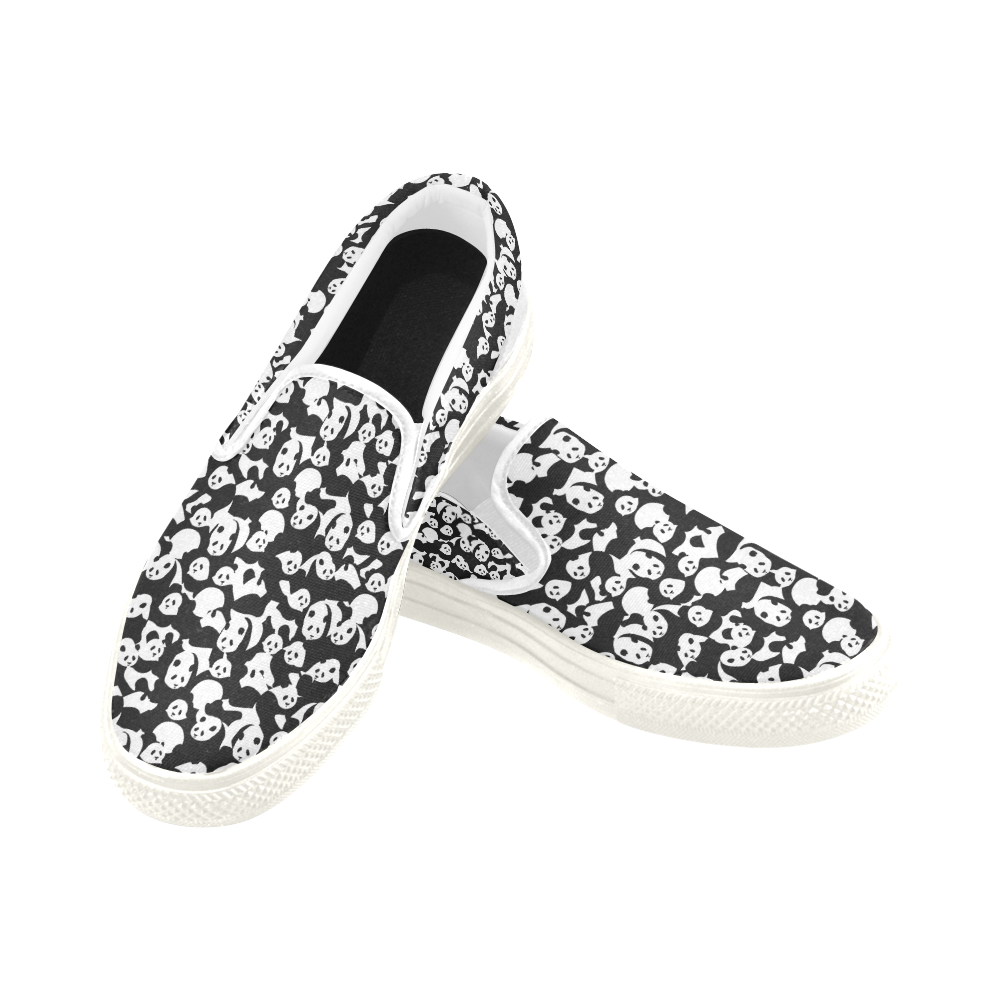 Panda Pattern Slip-on Canvas Shoes for Men/Large Size (Model 019)