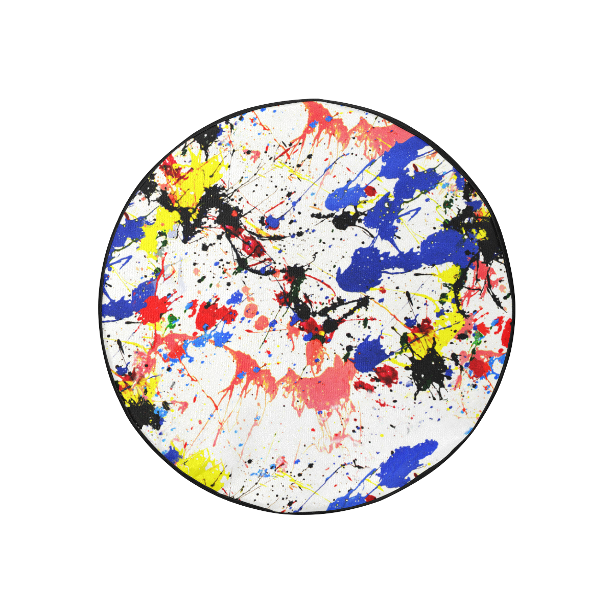 Blue and Red Paint Splatter 30 Inch Spare Tire Cover