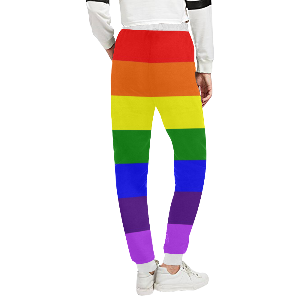 Rainbow Flag (Gay Pride - LGBTQIA+) Unisex All Over Print Sweatpants (Model L11)