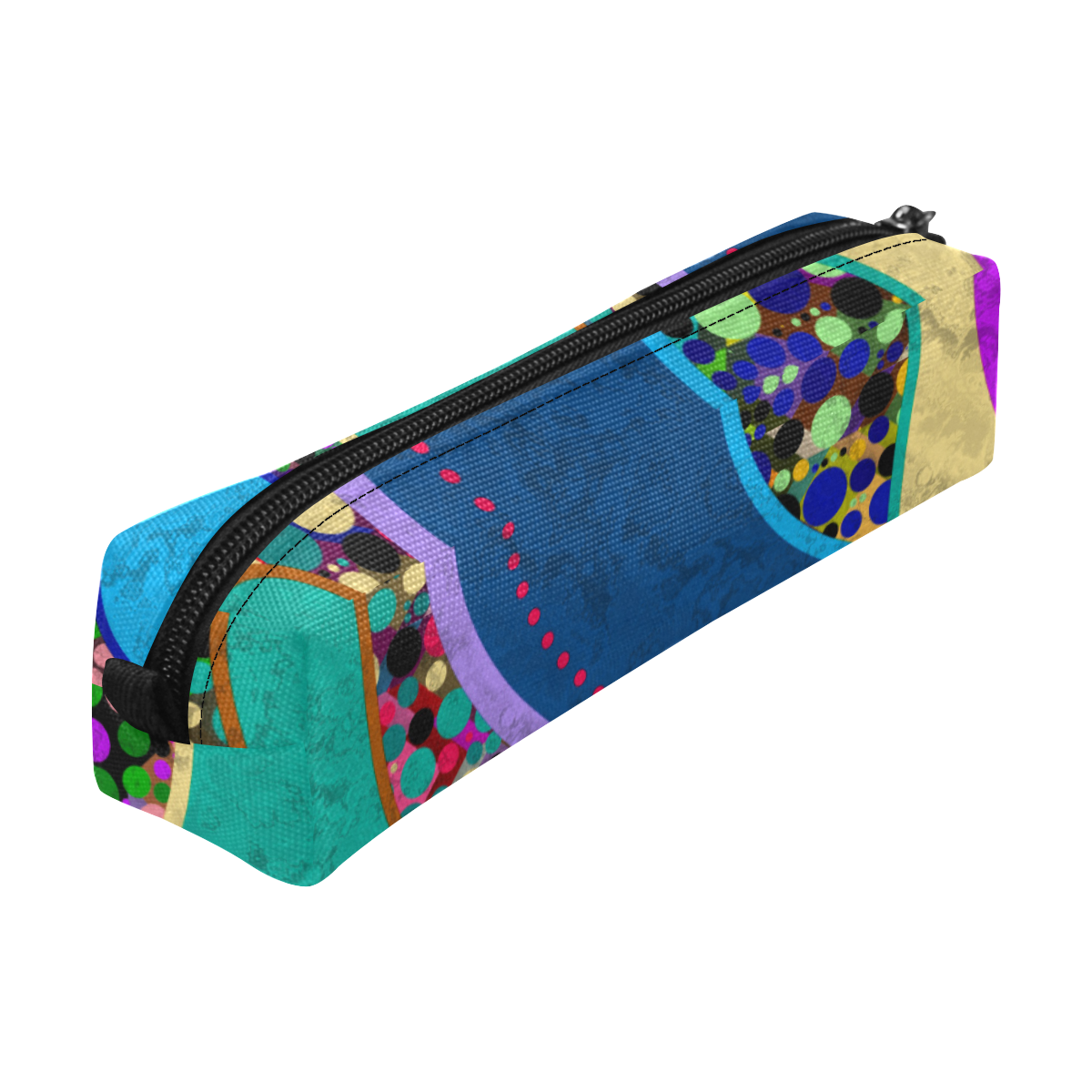 Abstract Pattern Mix - Dots And Colors 1 Pencil Pouch/Small (Model 1681)