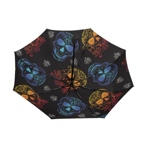 Sugar Skull Multi Anti-UV Auto-Foldable Umbrella (Underside Printing) (U06)