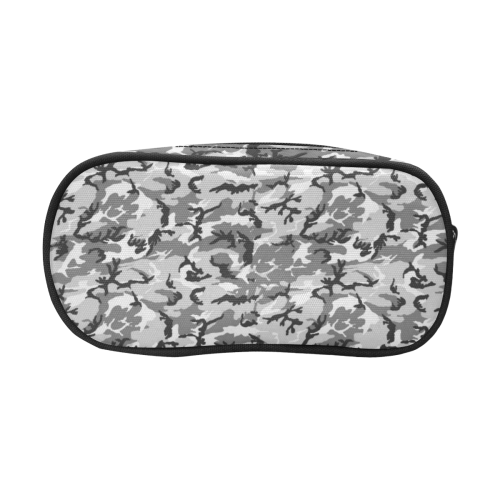 Woodland Urban City Black/Gray Camouflage Pencil Pouch/Large (Model 1680)