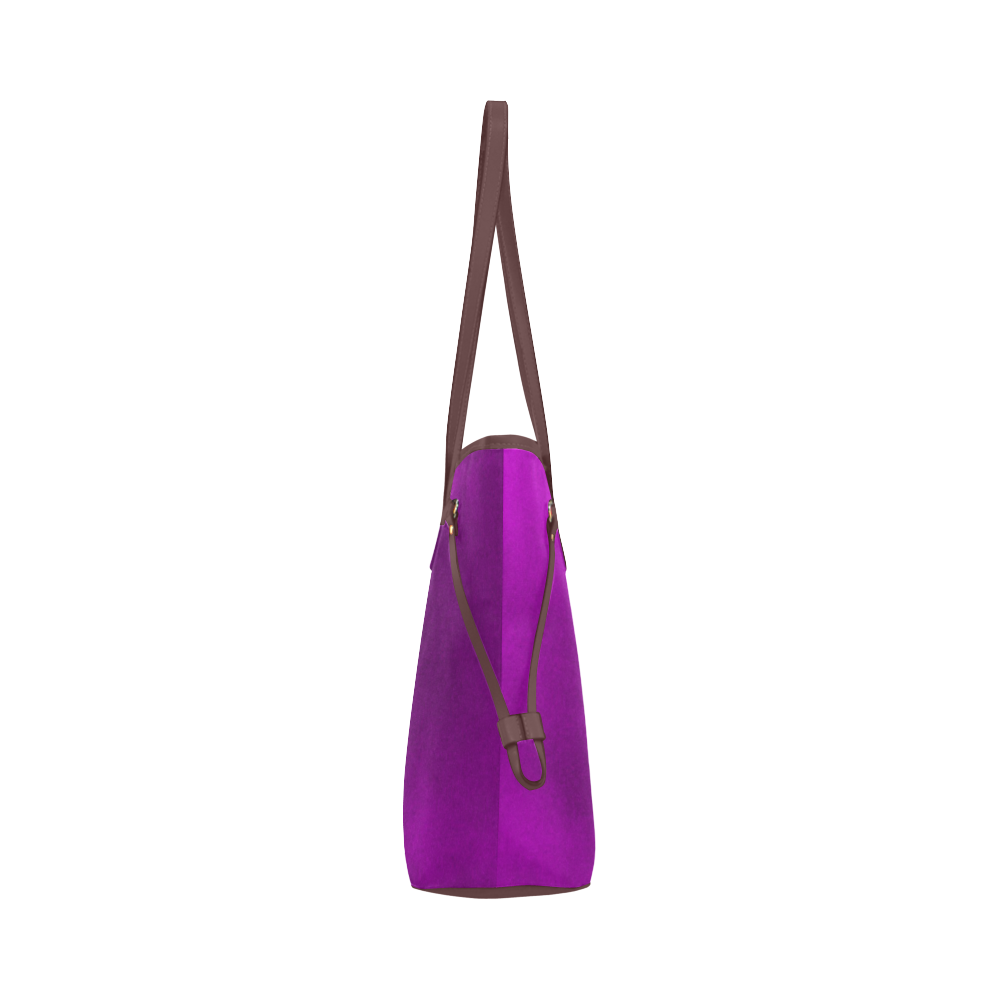 Paris Raven Plum Purple Clover Canvas Tote Bag (Model 1661)