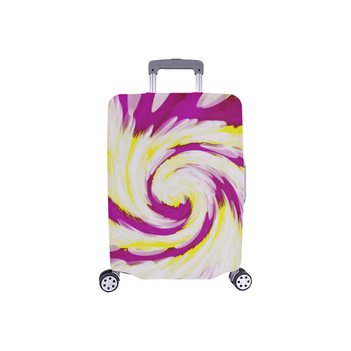 Pink Yellow Tie Dye Swirl Abstract Luggage Cover/Small 18"-21"