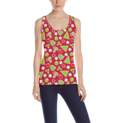 Christmas Mix Pattern All Over Print Tank Top for Women (Model T43)