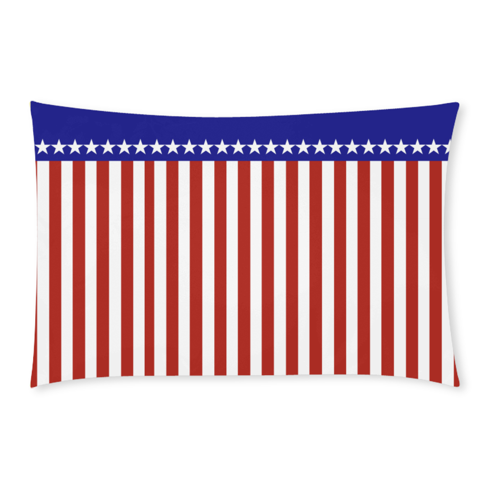 USA Patriotic Stars and Stripes 3-Piece Bedding Set
