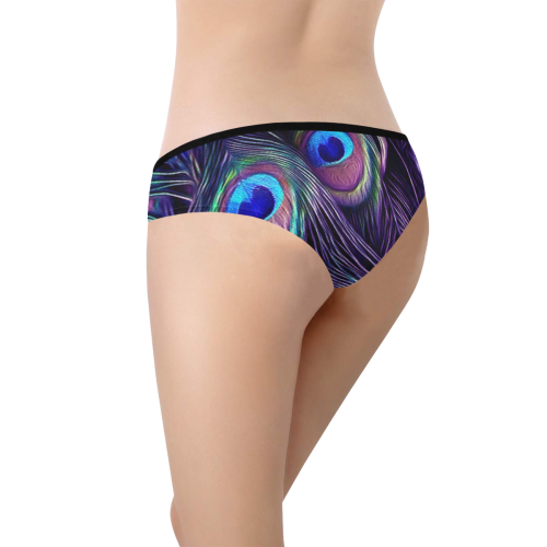Peacock Feather Women's Hipster Panties (Model L33)