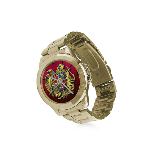 coat of arms of Armenia Հայաստանի զինանշանը Custom Gilt Watch(Model 101)