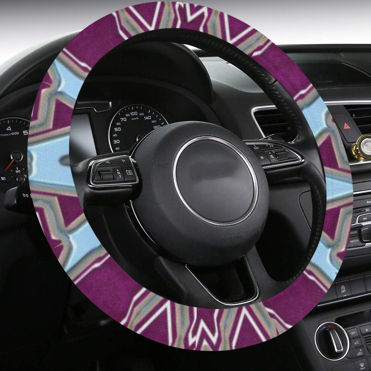 Art Deco 22 by JamColors Steering Wheel Cover with Anti-Slip Insert