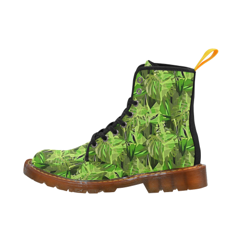 Tropical Jungle Leaves Camouflage Martin Boots For Men Model 1203H