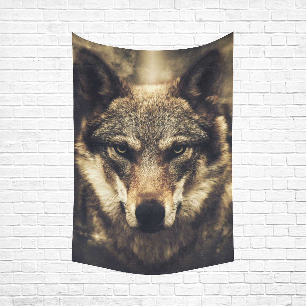 Wolf 2 Animal Nature Cotton Linen Wall Tapestry 60"x 90"