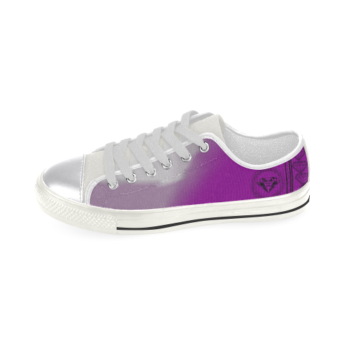 Lilly Gems Diamond Two-Tone Women's Classic Canvas Shoes (Model 018)