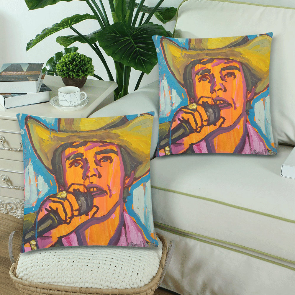 El Rey Chalino Sanchez Custom Zippered Pillow Cases 18"x 18" (Twin Sides) (Set of 2)