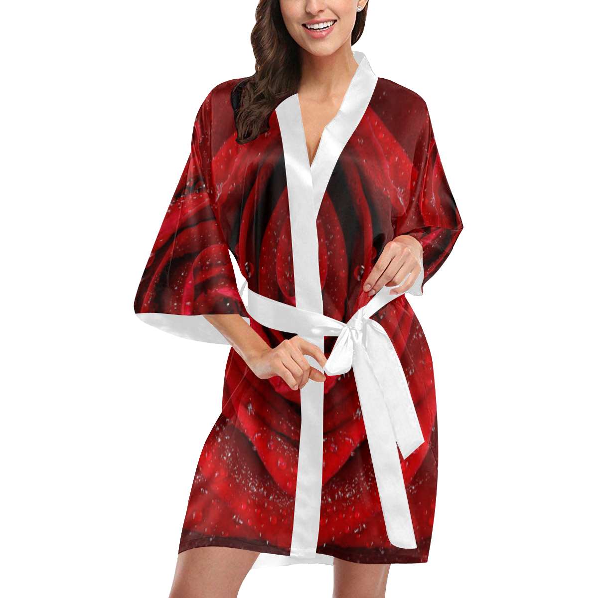 Red rosa Kimono Robe