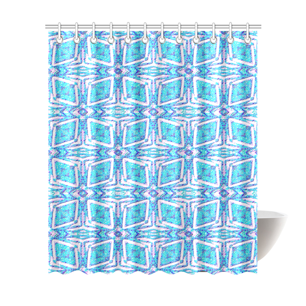 geometric doodle 1 Shower Curtain 72"x84"