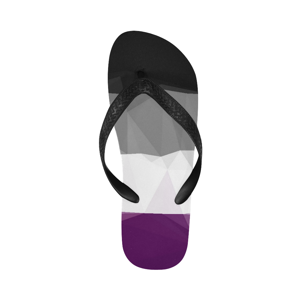 Geometric Asexual Pride Flip Flops for Men/Women (Model 040)