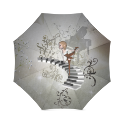 Music, dancing fairy Foldable Umbrella (Model U01)