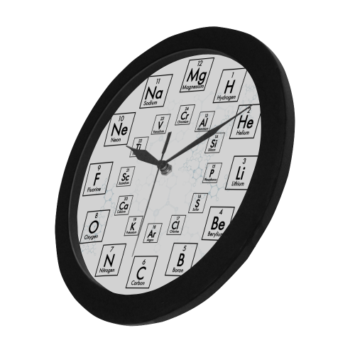 Periodic Table Circular Plastic Wall clock