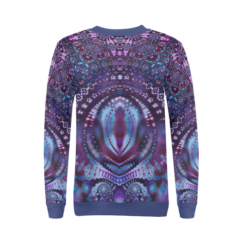 Hippy Glow All Over Print Crewneck Sweatshirt for Women (Model H18)