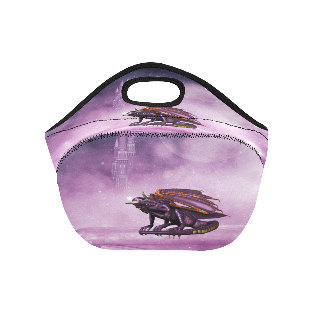 Wonderful violet dragon Neoprene Lunch Bag/Small (Model 1669)