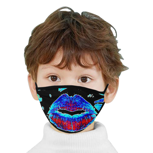 Kisses All Over (Blue) Mouth Mask