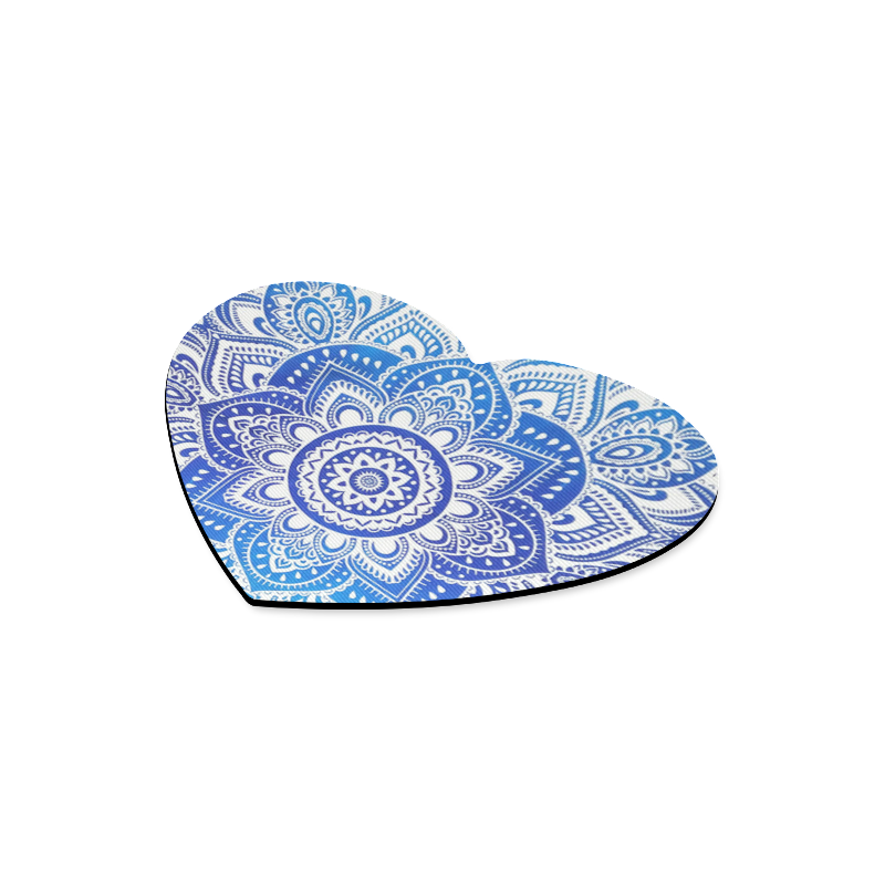 MANDALA LOTUS FLOWER Heart-shaped Mousepad